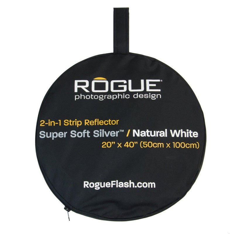 Rogue 2-in-1 Collapsible Reflector - Super Soft Silver / Natural White 20x40" - Image 4